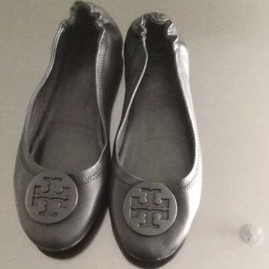 Tory Burch brand new logo flats